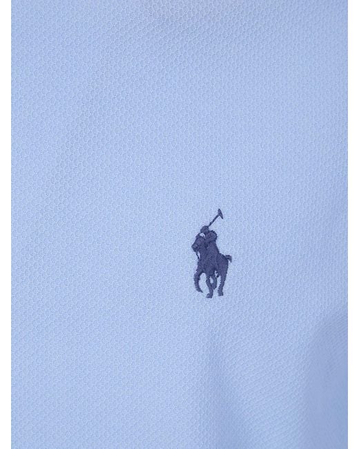 Polo Ralph Lauren Blue Cotton Polo Shirt With Logo for men