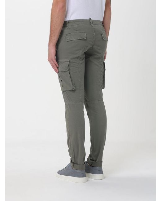 Mason's Gray Stretch Cotton Cargo Trousers for men