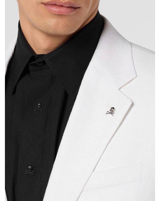Philipp Plein White Blazer for men
