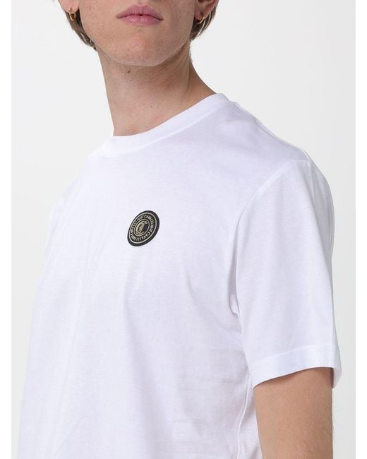 Just Cavalli White Cotton T-Shirt With Logo for men