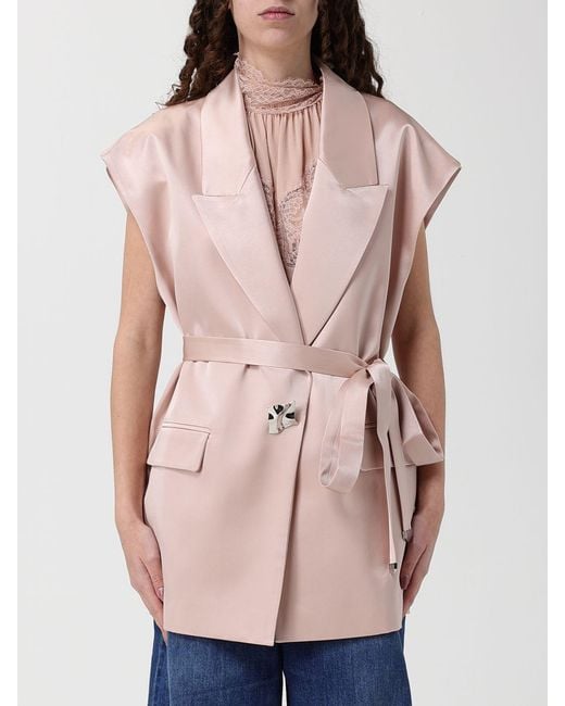 Pinko Pink Satin Robe Vest