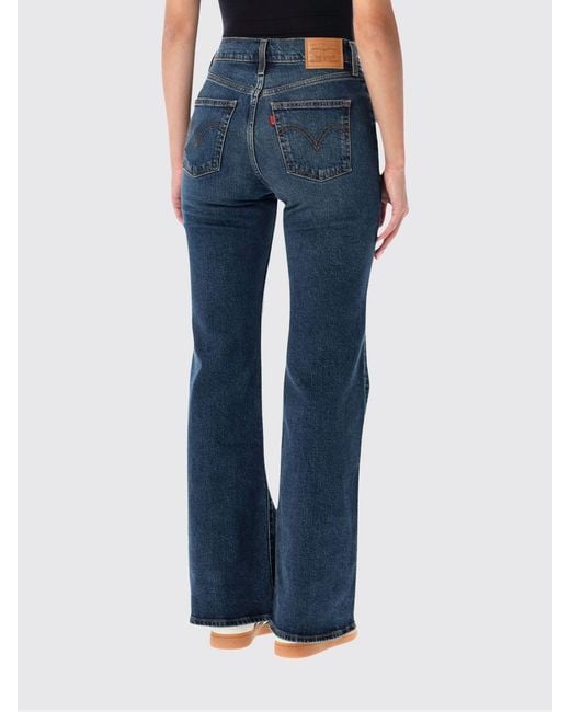 Levi's Blue Ribcage High-Waisted Flared Jeans