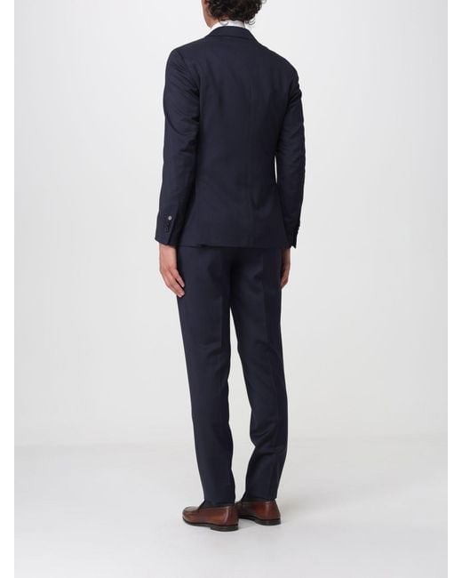 Lardini Blue Virgin Wool Single-Breasted Suit for men