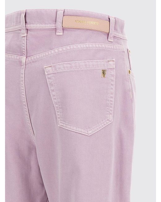 Jeans De 5 Bolsillos Alberta Ferretti de color Pink