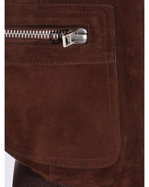 Tom Ford Brown Suede Leather Jacket