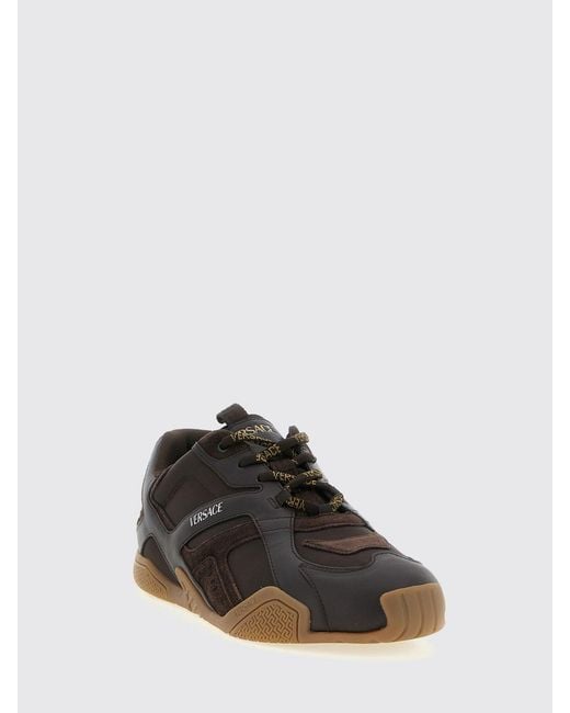 Versace White Galaxia Leather Sneakers for men