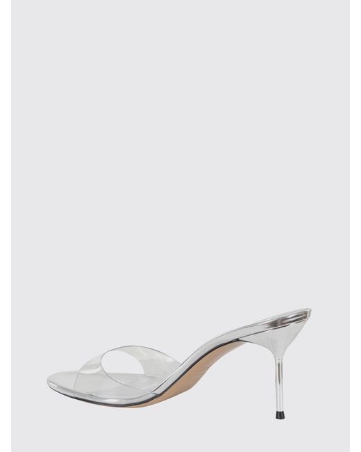 Paris Texas White Laminated Leather Lidia Mules