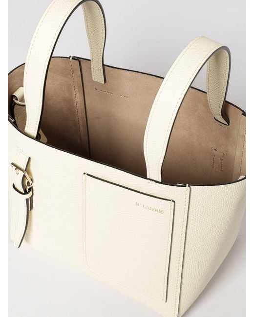 Valextra Natural Bucket Mini Grained Leather Bag