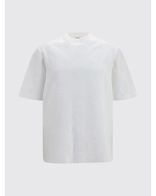 Casablanca White Tone-On-Tone Logo Cotton T-Shirt for men