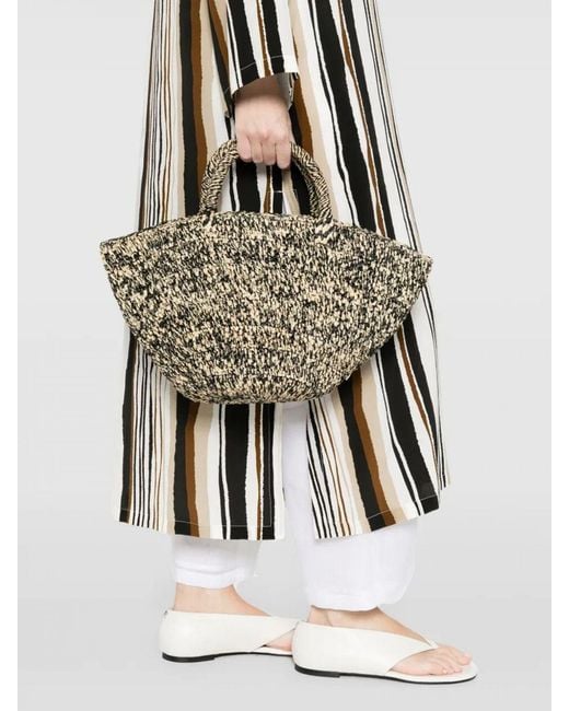 IBELIV Metallic Ela Raffia Tote Bag