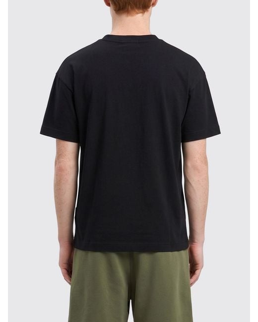 Palm Angels Black Printed Cotton T-Shirt for men