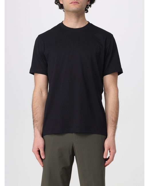 Zanone Black Basic Cotton And Silk T-Shirt for men