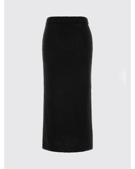 Alanui Black Cotton Blend Skirt