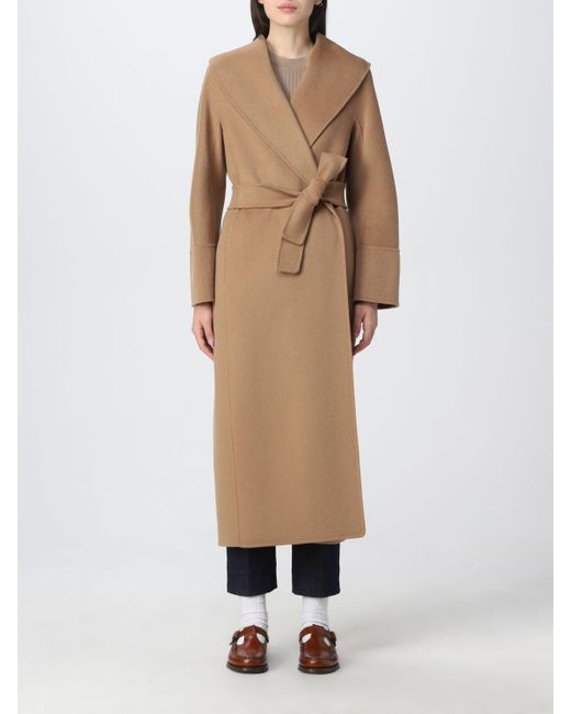 Womens Coats Max Mara Coats Max Mara Cashmere Ludmilla Coat in Camel - Save 47% Natural 