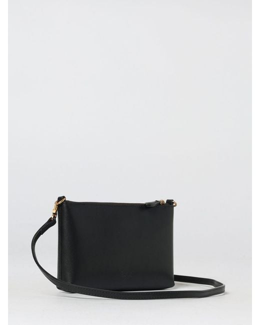 Pinko Black Love Birds Leather Pouch