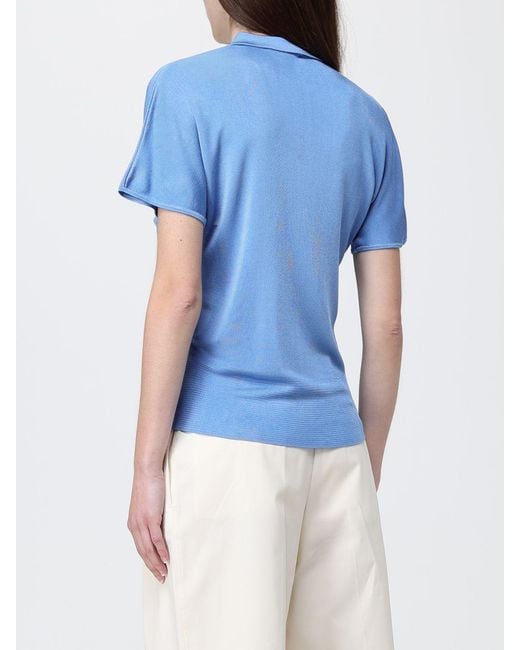 MEIMEIJ Blue Viscose Polo Shirt