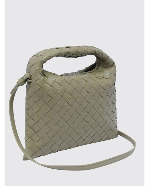 Bottega Veneta Green Hop Woven Leather Bag