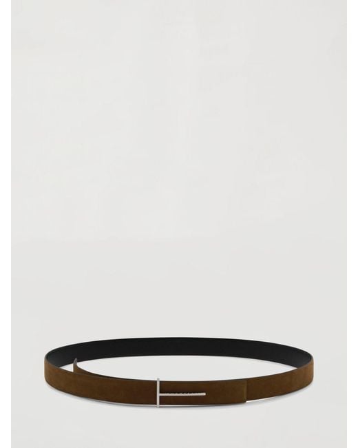 Tom Ford White Leather And Suede Belt for men