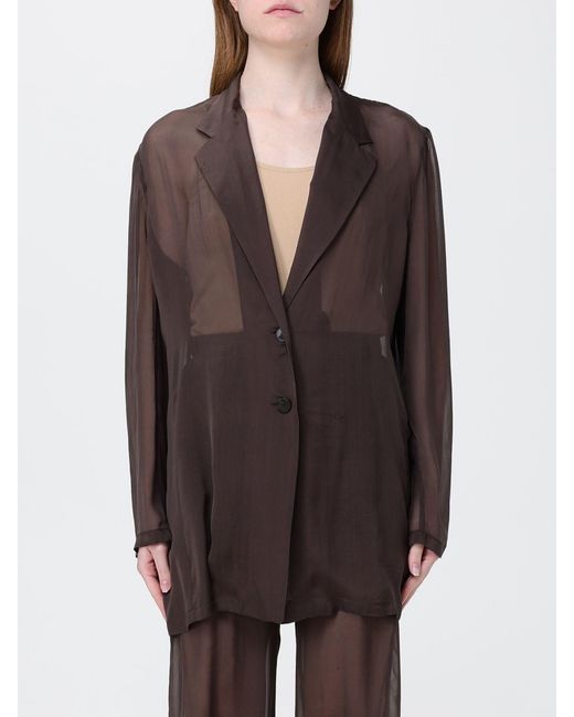 Alysi Brown Silk Blazer