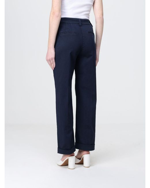 Peuterey Blue Stretch Cotton Straight Pants