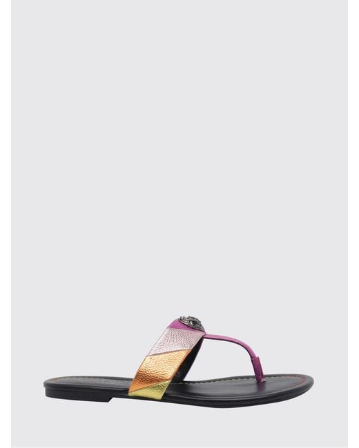 Kurt Geiger White Kensington Leather Flip-Flops