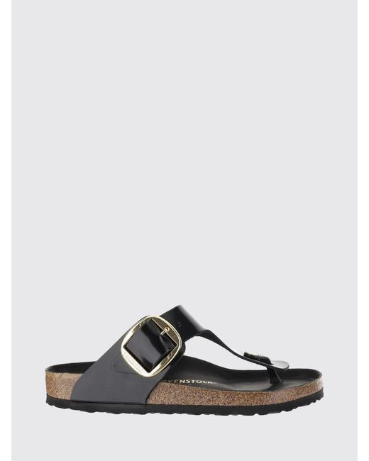 Birkenstock White Gizeh Big Buckle Nubuck Sandal