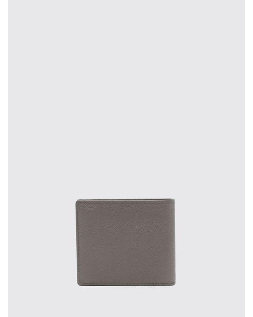 Tod's Gray T Timeless Grained Leather Wallet for men