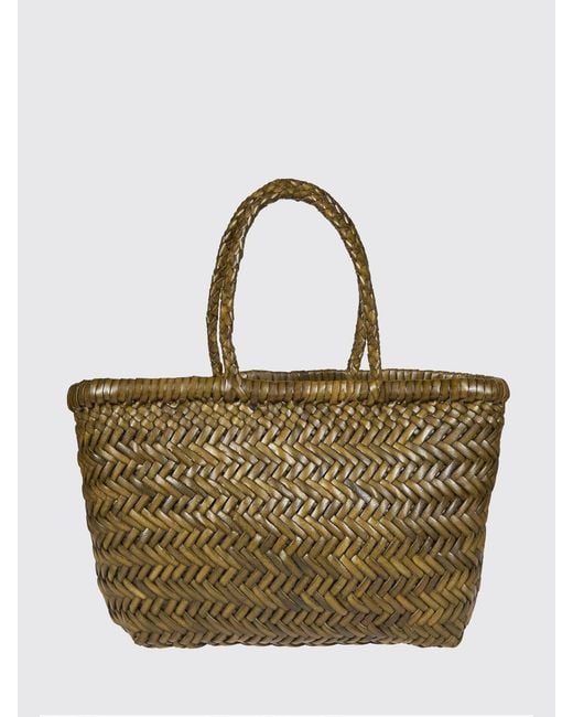 Borsa Mini Flat Gora di Dragon Diffusion in Metallic