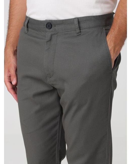 ARMANI EXCHANGE Gray Slim Fit Stretch Cotton Chino Pants With American Pockets for men