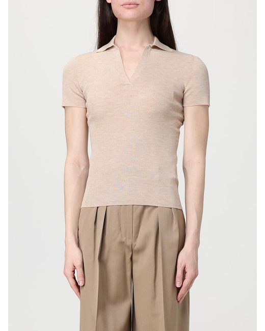 Max Mara Natural Basic Wool Knit Polo