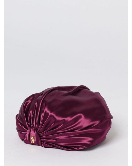 Alberta Ferretti Purple Silk Turban