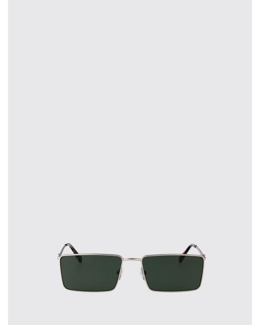 Lacoste Metallic Metal Aviator Sunglasses With Amber Lenses And Embossed Logo for men