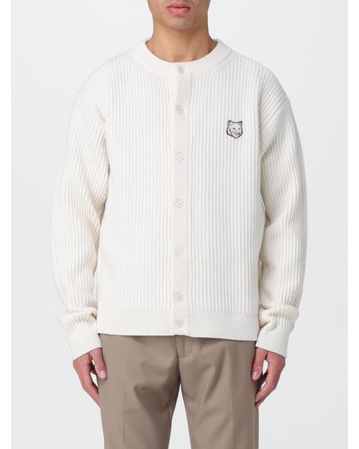 Maison Kitsuné White Maison KitsunÉ Cardigan for men
