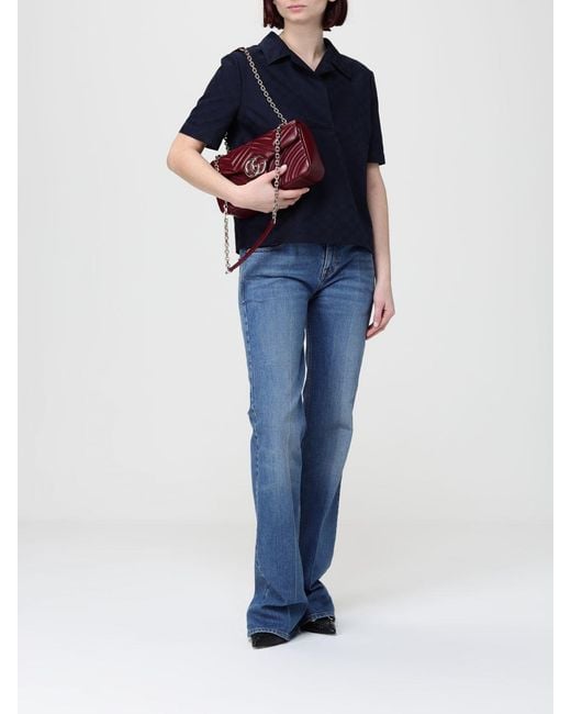 Gucci Red Gg Marmont Medium Shoulder Bag