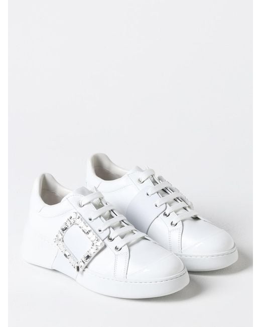 Roger Vivier White Viv Run Sneaker Buckle