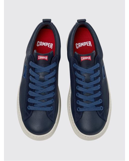 Camper Blue Runner Grain Leather And Suede Sneakers for men
