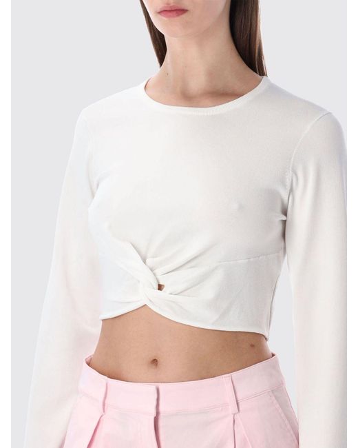 THE GARMENT Pink Cropped Stretch Viscose Blend Top