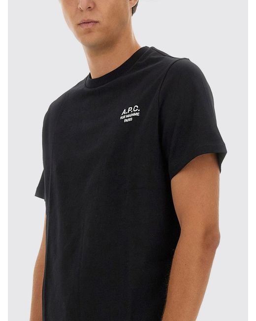 A.P.C. Black T-Shirts for men