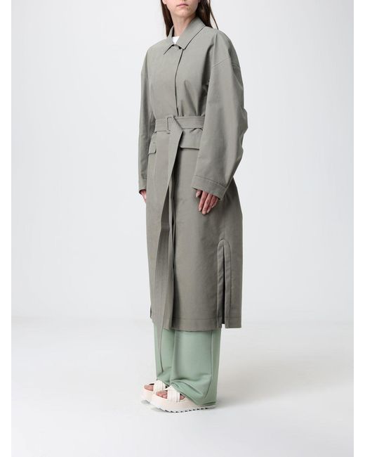 Max Mara Gray Single-Breasted Long Trench Coat