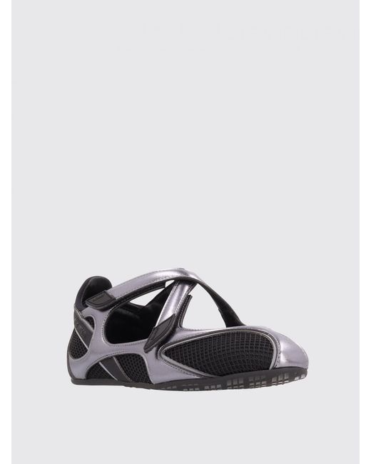 The Attico Black Floor 01 Mesh Ballerina
