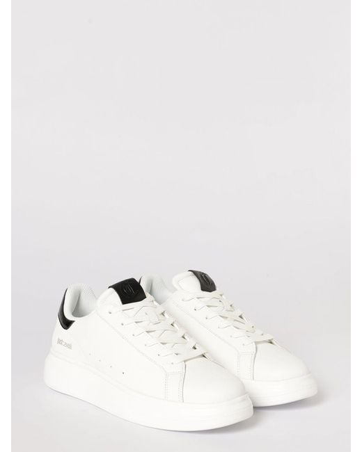 Just Cavalli Natural Leather Sneakers for men