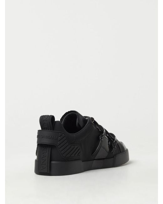Sneakers in pelle gommata di Dolce & Gabbana in Black da Uomo