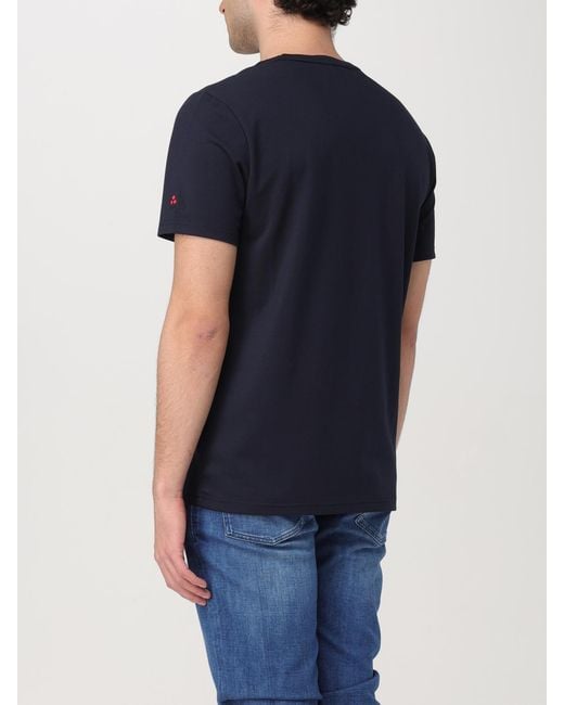 Peuterey Blue Basic Cotton Blend T-Shirt for men