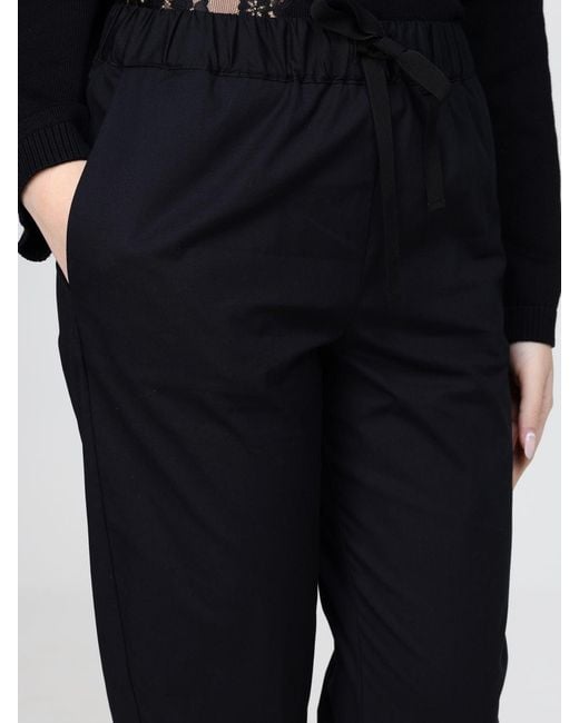 Semicouture Black Stretch Cotton Buddy Trousers