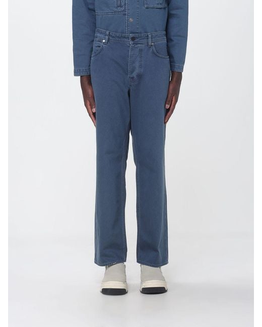 Stone Island Blue Straight Fit Cotton Denim Jeans for men