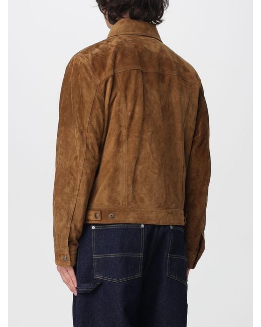 Saint Laurent Brown Suede Shirt Jacket for men