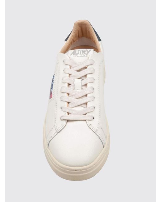 Autry Natural Dallas Low Bicolor Smooth Calfskin Sneakers With Logo for men