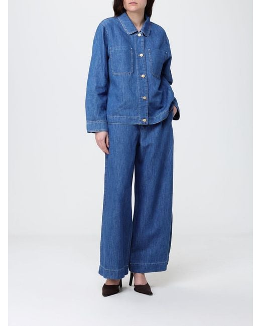Max Mara Blue Cotton Denim Shirt