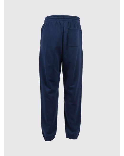 New Balance Blue Slim Fit Cotton Jogging Pants With Drawstring Waist for men