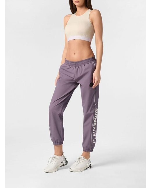 Philipp Plein Purple Technical Fabric Jogging Pants